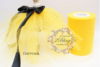Daffodil - Premium Soft Nylon Tulle roll 6 inch wide 100 yards length